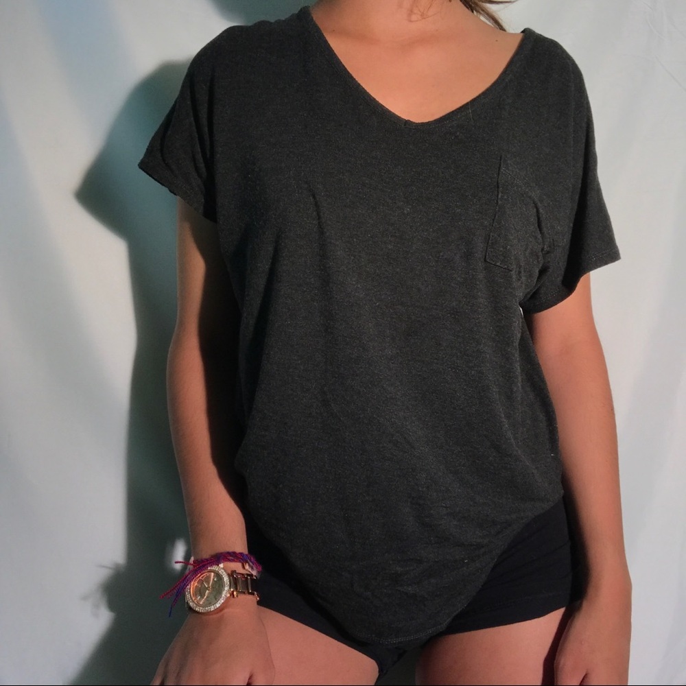 GREY BLOUSE WOMENS PINK ROSE